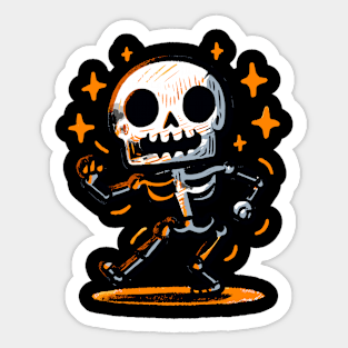 Happy little skeleton Sticker